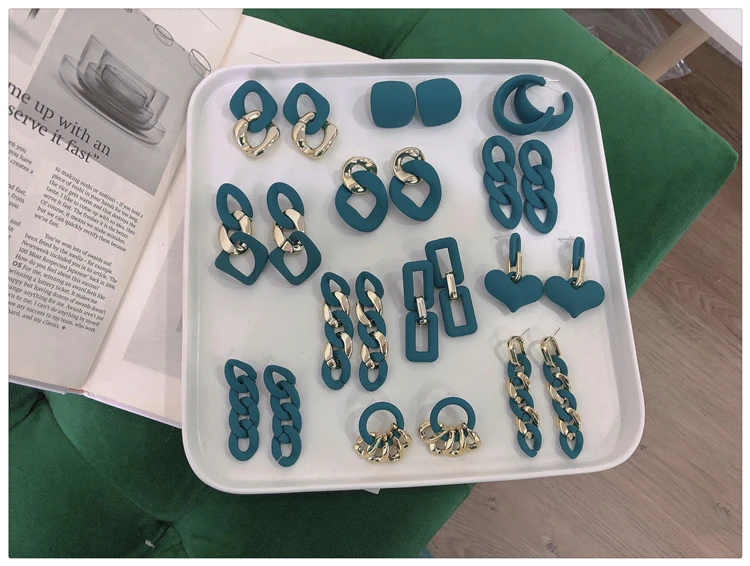 WYBU Super Beautiful Lake Blue Earrings Ins Popular Earrings for Women 2021 New Design Ear Drop Jewelry