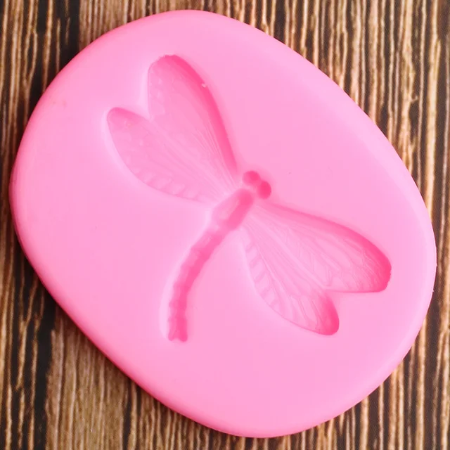 3D -S Szitakötő Szilikon Formák Barkács Rovar Cupcake Topper Fondant Sütemény Díszítő Szerszámok Cukorkapolimos Agyag Csokoládé Gumpaste Penészek - Image 4