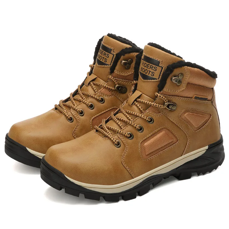 HEINRICH/высококачественные мужские ботинки для походов; Chaussures Homme; теплые зимние ботинки; мужские короткие плюшевые теплые ботинки; Мужская зимняя обувь; Bottine