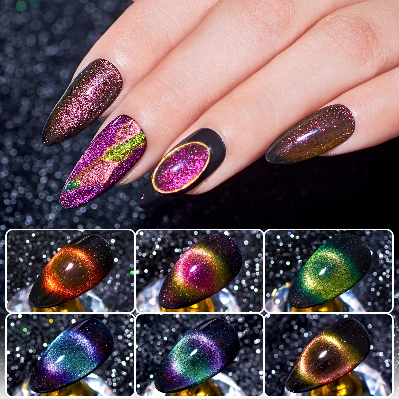 RBAN NAIL 9D Galaxy Хамелеон для использования с магнитом кошачий глаз Гель-лак для ногтей замачиваемый долговечный Блестящий лак для ногтей УФ светодиодный лак для ногтей