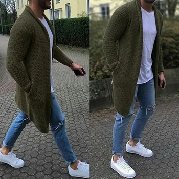 

Thin Long Sleeve Knitted Sweaters Autumn Mens Slim Fit Sweater Overcoat Sweater Male 2019 Casual Solid Men Cardigan Streetwear
