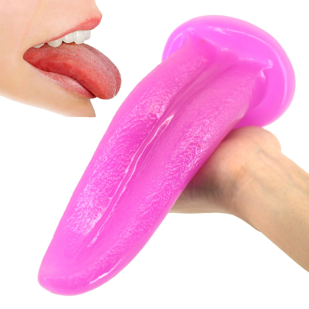 

FAAK Unique dildo tongue tease flirt foreplay sex anal plug clit G-spot masturbate stimulate adult products sex toys for women