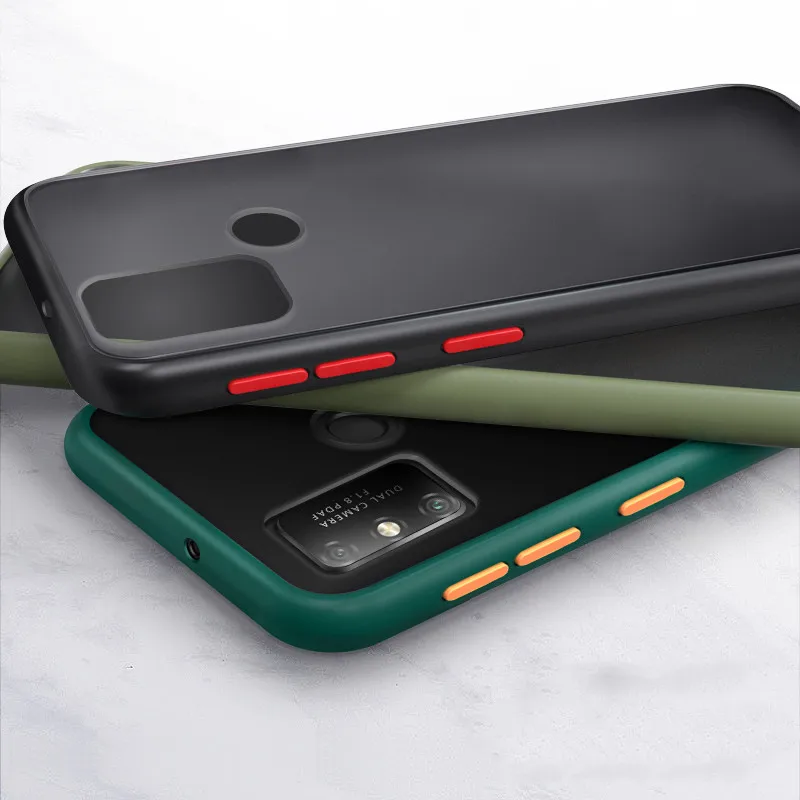 Translucent shock proof matte cover case for Samsung Galaxy A21s or A21 or A20s or A20