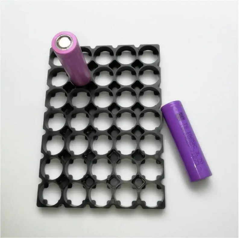

400pcs/lot 5*7 Cell 18650 Batteries Holder Bracket Cylindrical Battery Pack Fixture Anti Vibration Case Storage Box Container