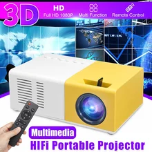 HD 1080P светодиодный мини-проектор 320x240 пикселей Портативный светодиодный проектор ЖК-видео проектор HDMI SD USB AV с пультом дистанционного управления