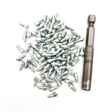 

100pcs Car Motorcycle 9mm Tire Snow Non-slip Chains Spike Stud with Tool Kit