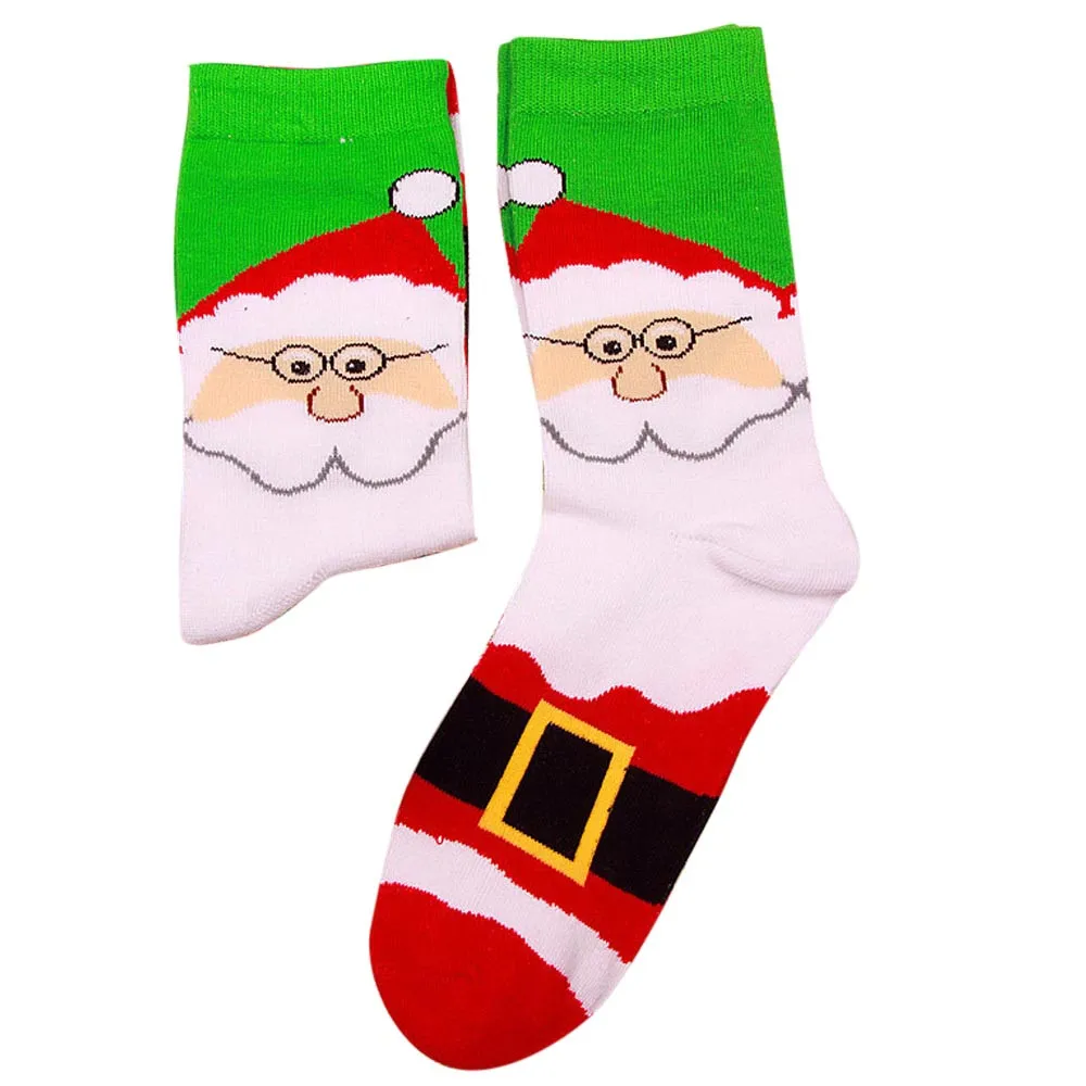 Женские и мужские рождественские удобные хлопковые носки в полоску короткие носки с рождественским принтом женские носки с надписями