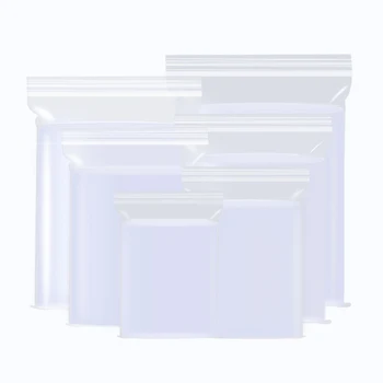 

Various Size Transparent Self Sealing Gift/Cookie/Cloth Storage Pouches Reusable Clear Zip Lock Plastic Packaging Bags 100pcs