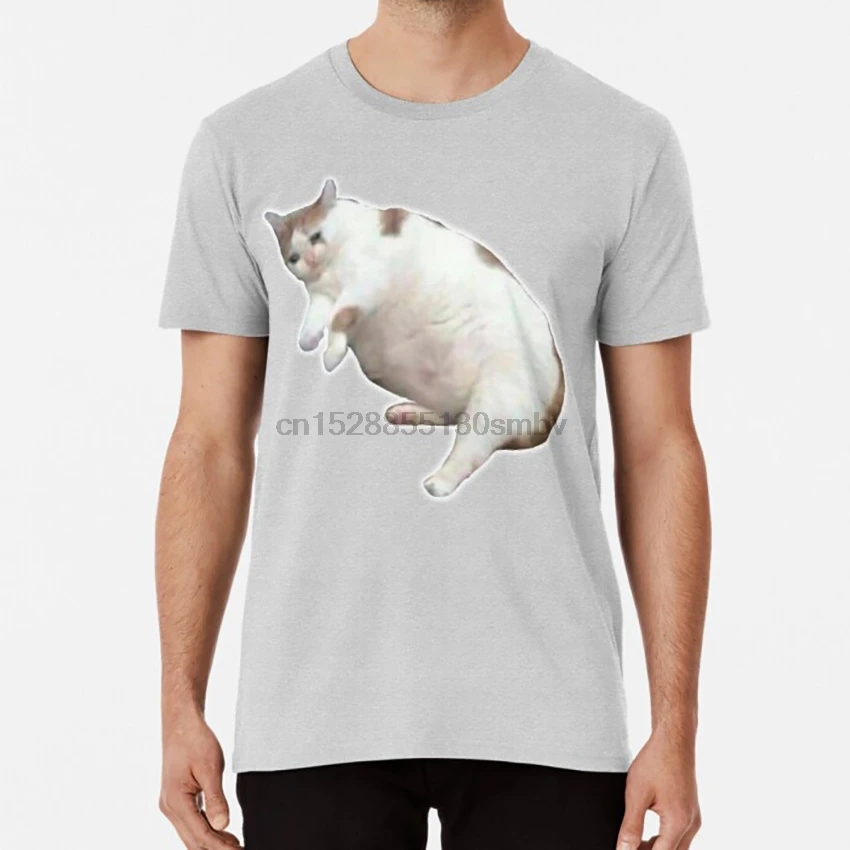 Cat T Shirt sad fat cat overweight funny meme xd dank | Мужская одежда
