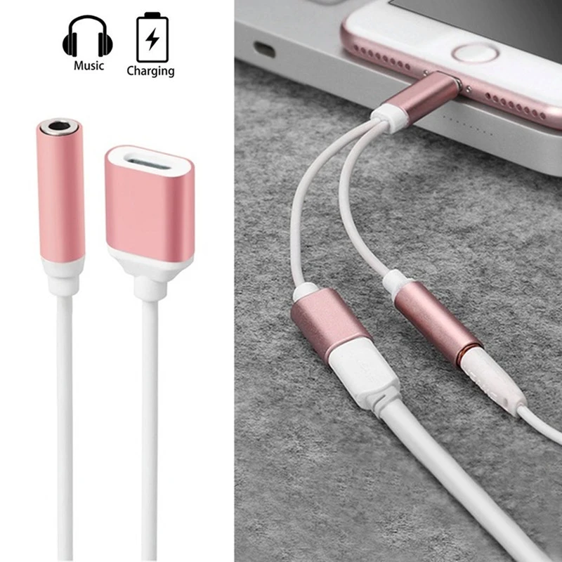 Адаптер для iPhone 8pin адаптер 2 в 1 сплиттер для iPhone XS MAX XR X 8 7 Plus 3,5 мм Aux Jack зарядка 11 Pro Max адаптер