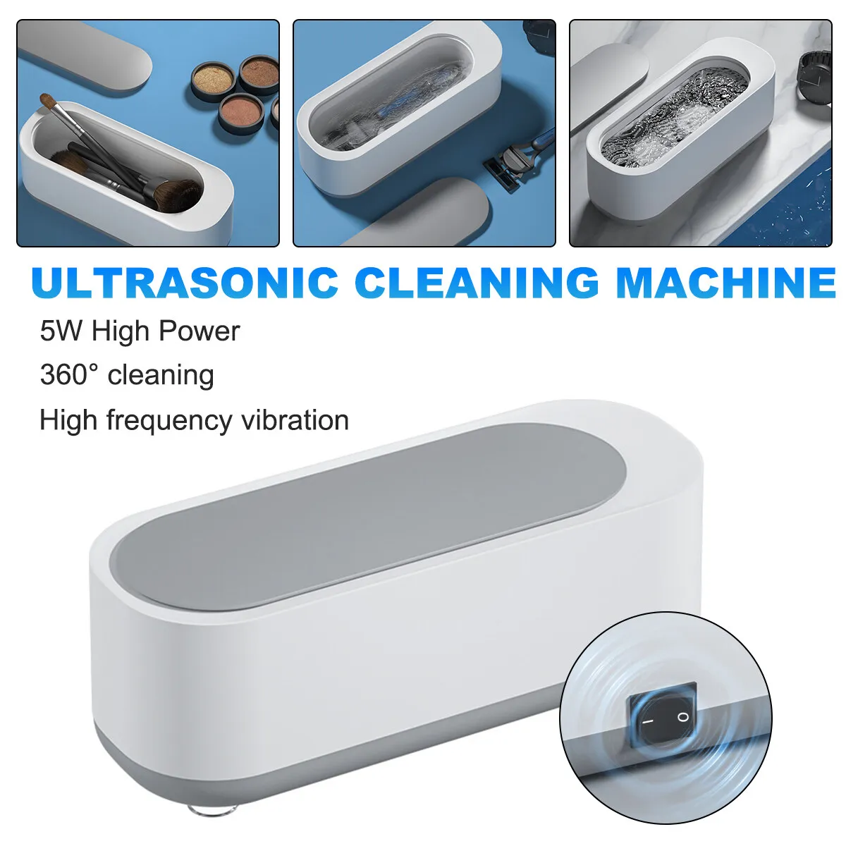 

New Ultrasonic Cleaning Machine 45000Hz High Frequency Vibration Wash Cleaner Washing Jewelry Glasses Watch Washing Small Ring
