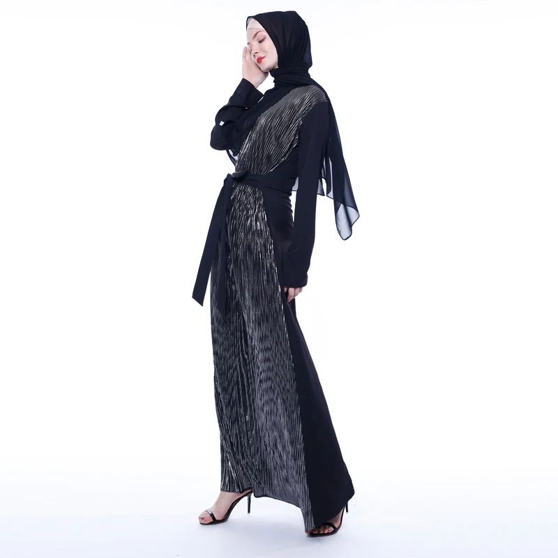 Плиссированные абайя, арабское мусульманский хиджаб платье Jurken женское Qatar Vestidos Kaftan Дубай турецкие мусульманские платья Tesettur Elbise Caftan