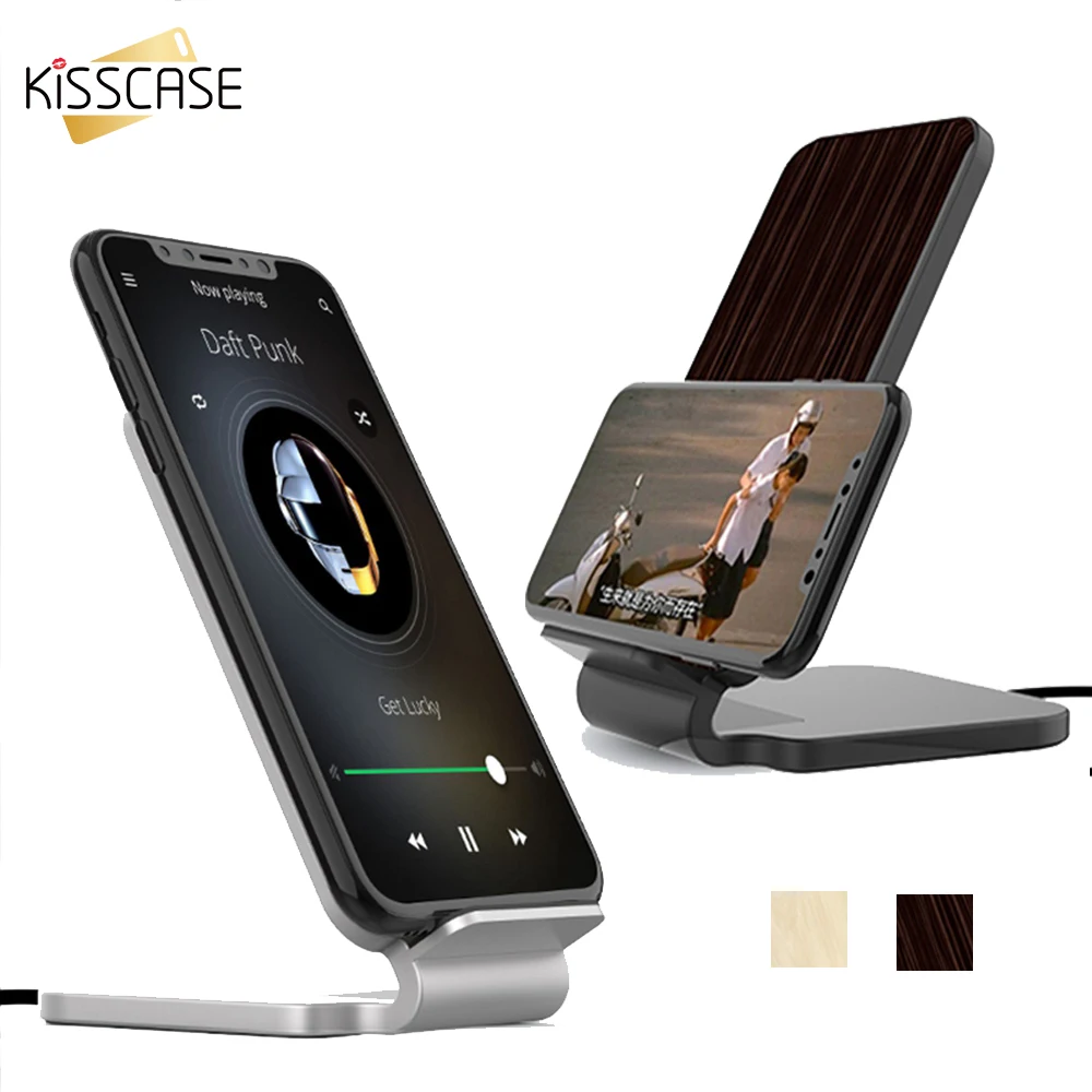 

KISSCASE Wireless Charger QI 10W Solid Wood Quick Charge Vertical Fast Charging Station For iPhone 11 Pro Max For Samsung HUAWEI