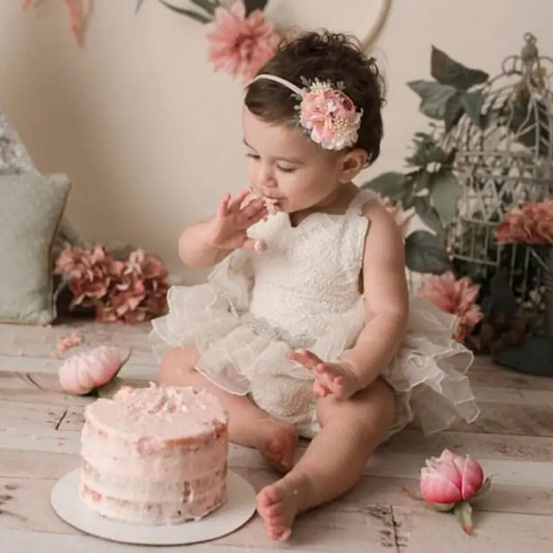 Emmababy новорожденных для маленьких девочек кружевной комбинезон с оборками с цветочным рисунком Кружевное боди с дизайном «Принцесса» платье с фатиновой юбкой, милая Одежда для девочек наряд