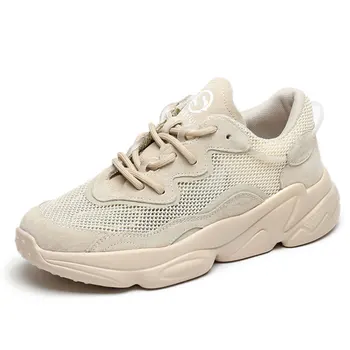 

Summer casual lightweight ladies sports shoes wild hollow mesh breathable Clunky Sneaker