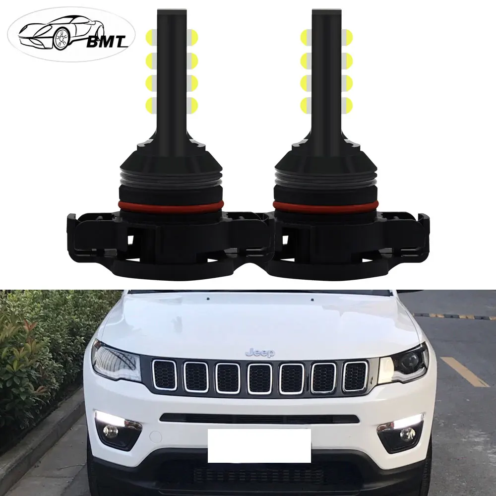 BMT CANBUS без ошибок 2504 PS X 24W светодиодный DRL дневные ходовые лампочки для-up Jeep Compass светодиодные лампы DRL Белый