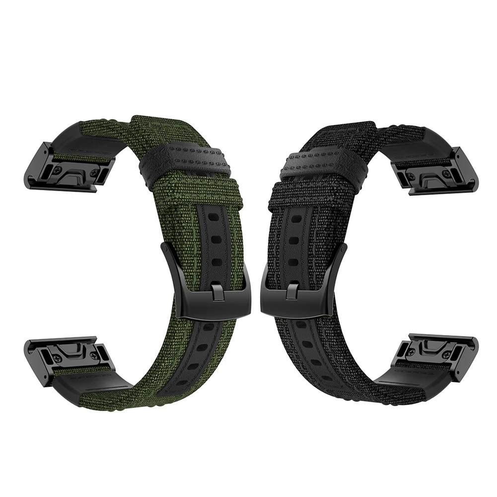 26 мм холщовый ремешок из нержавеющей стали для Garmin Fenix 5X/5/5S/5X Plus/Fenix 3/3 HR