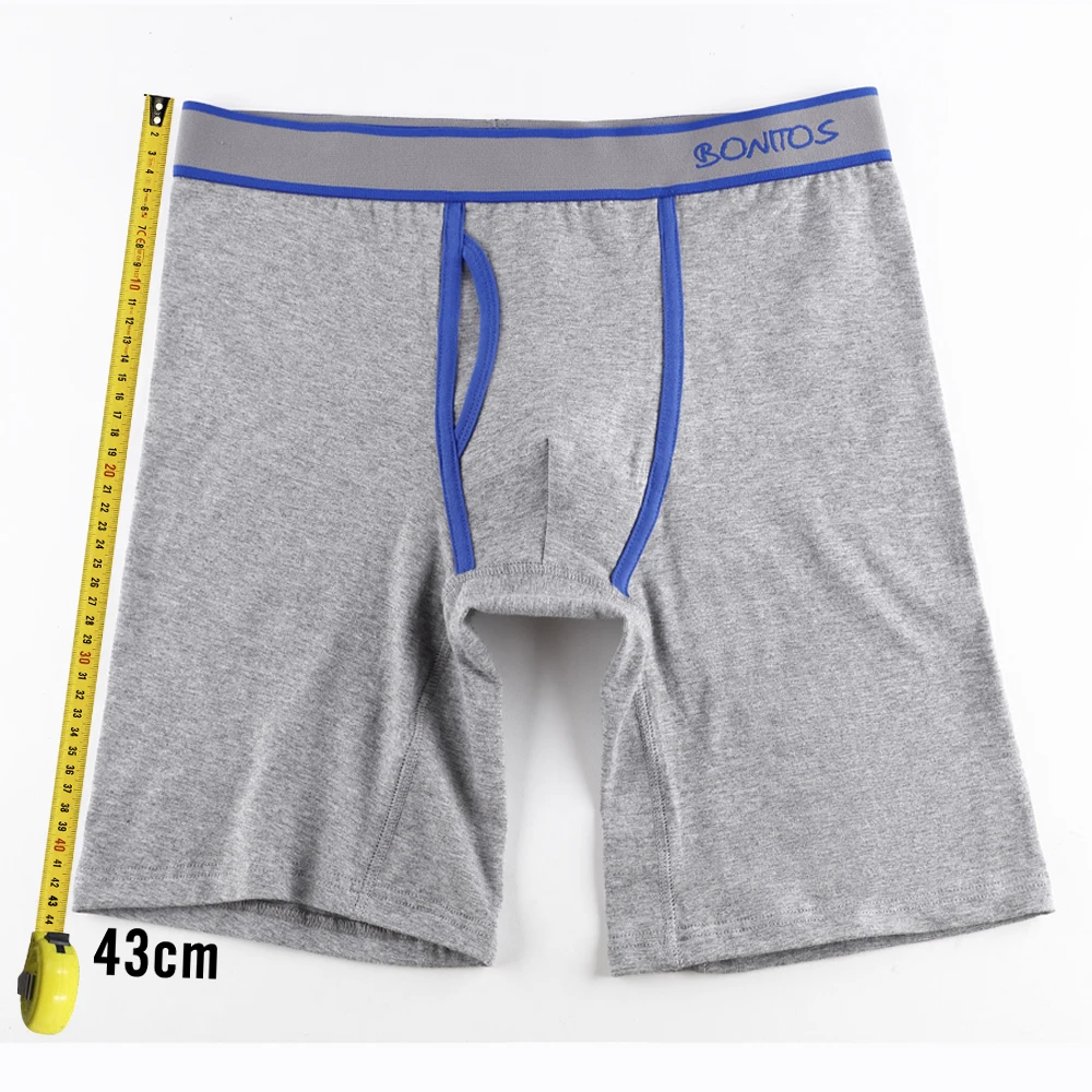 3pcs Long Boxers For Man Undrewear Print Men's Panties With Hole Cotton Mens Underpants Family Underwear Boxer Male Boxershorts