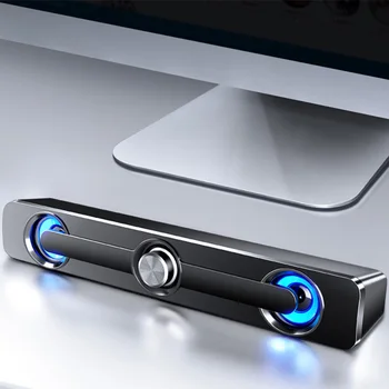 

short sound bar for PC Stereo Subwoofer Computer Speaker USB bluetooth Desktop Soundbar 3D Stereo Sound Box for Computer TV