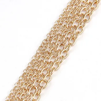 

5m/lot 3/4/6mm Metal Open Link Chain Charm Antique Bronze /Golld/SilverColors For Jewelry Making Diy Bracelet Necklace Chains