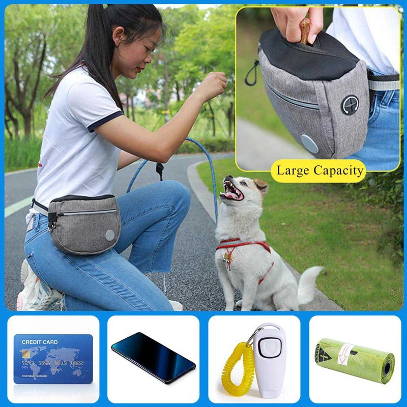 Bolsa de entrenamiento para perros y mascotas, de premios para cachorros, aperitivos, alimentación, cintura, impermeable, paquete de bolsillo|Riñoneras| - AliExpress