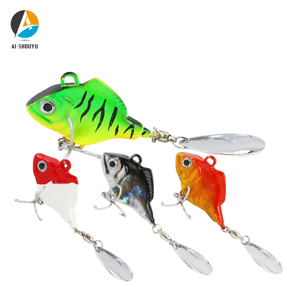 

AI-SHOUYU 1pc Lead Winter VIB Fishing Lure 40mm 25g 31g Hard Fishing Bait Vibration Bait Winter Ice Salt Fishing Tackle for Bass