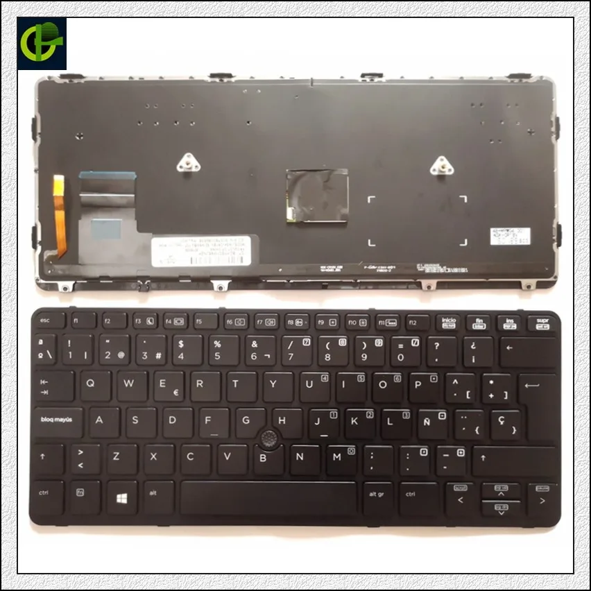 

Spanish Original Backlit keyboard for HP Elitebook 720 G1 720 G2 725 G2 820 G1 820 G2 FR with trackpoint frame Latin LA SP