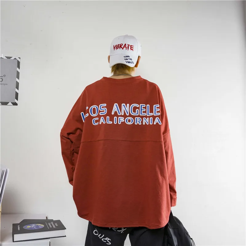2019 Spring And Summer Men's New Casual Letter Pattern Printing Long-sleeved Round Neck T Shirt Loose Temperament Trend Cotton 2019 Spring And Summer Men's New Casual Letter Pattern Printing Long-sleeved Round Neck T Shirt Loose Temperament Trend Cotton