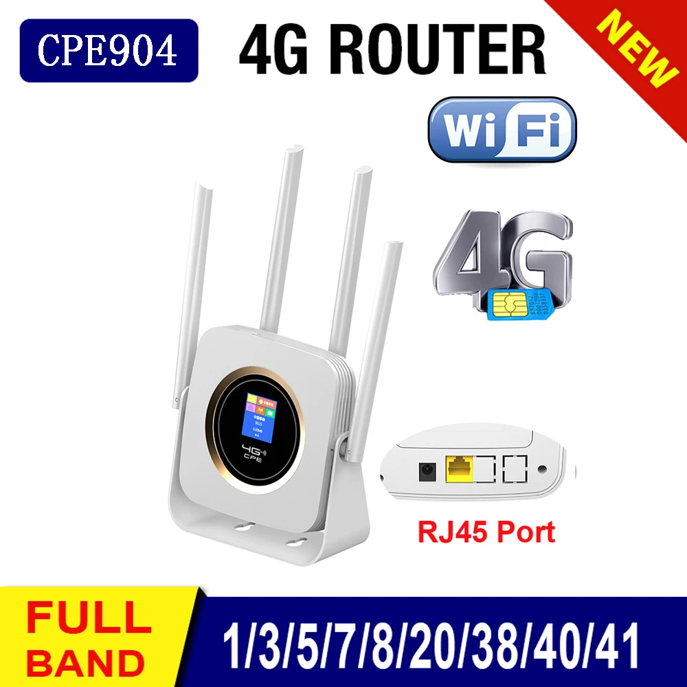 wifi repeater wireless signal booster Cpe903 3G 4G Thẻ 300Mbps Tốc Độ Cao 4G Router Không Dây LTE Di Động Kích Modem router WiFi 4G Với Ăng-ten Bên Ngoài best wifi router for home