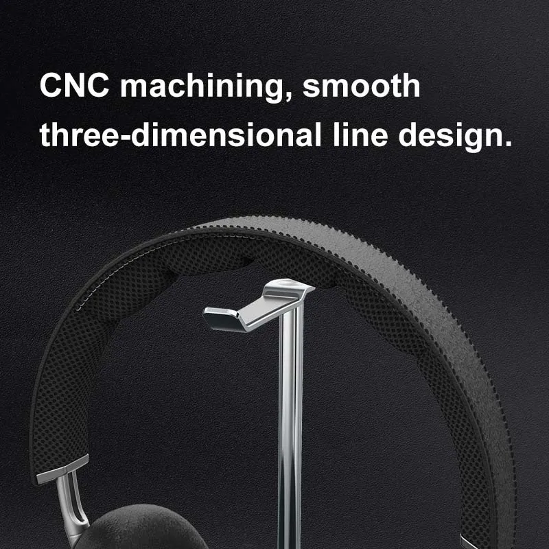 Aluminum Alloy Earphone Holder Portable Headphone Stand Display Shelf with Silicone Anti slip Base Over Ear Headset Bracket