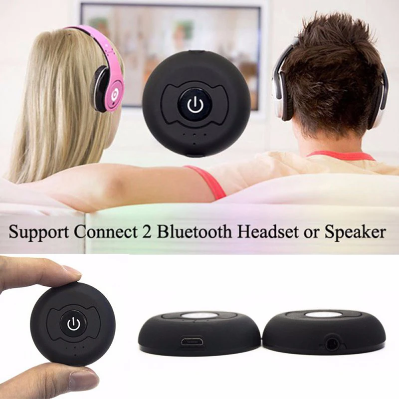 Multipoint Wireless Bluetooth Transmitter For Audio TV 3 5mm Jack Aptx Music AUX Bluetooth 4 0 Adapter For Two Headphones