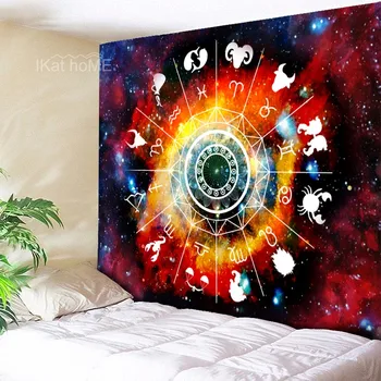 

Witchcraft Tapestry Constellation Wall Hanging Psychedelic Sun and Moon Hippie Mandala Tapestry Wall Sheet tenture murale tissus