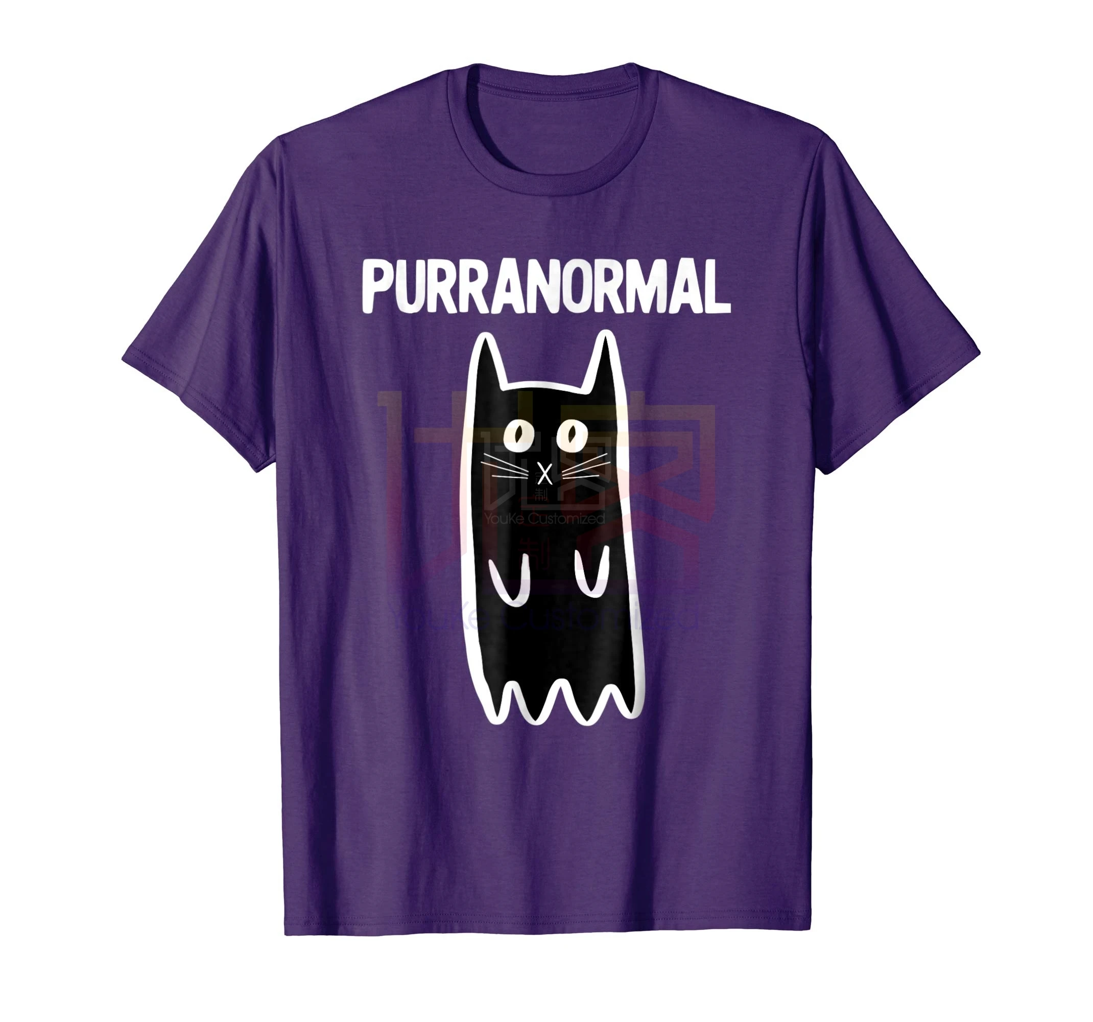 

Purranormal Ghost Cat Shirt Paranormal Halloween Kitty Cat-Bawle Amazing Short Sleeve Unique Casual Short Sleeve Top