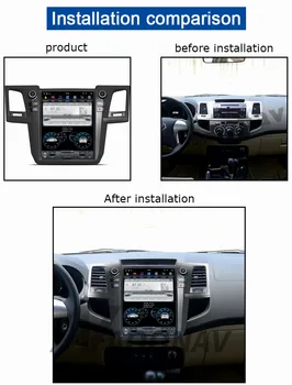 

AOONAV 12.1 inch car GPS Radio GPS navigation for-TOYOTA Fortuner 2015 multimedia player vertical screen Android 9.0