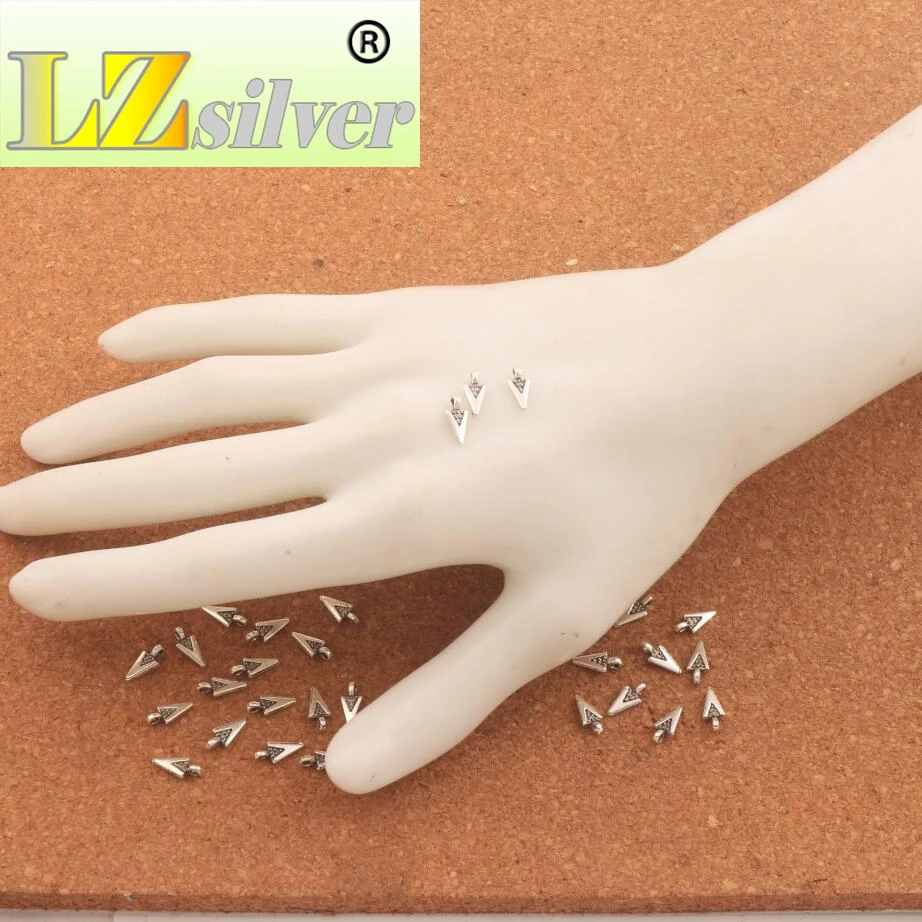 Little Triangular Arrow Charm Beads 9.9x4.6mm 1000PCS zinc alloy Pendants Jewelry DIY L462