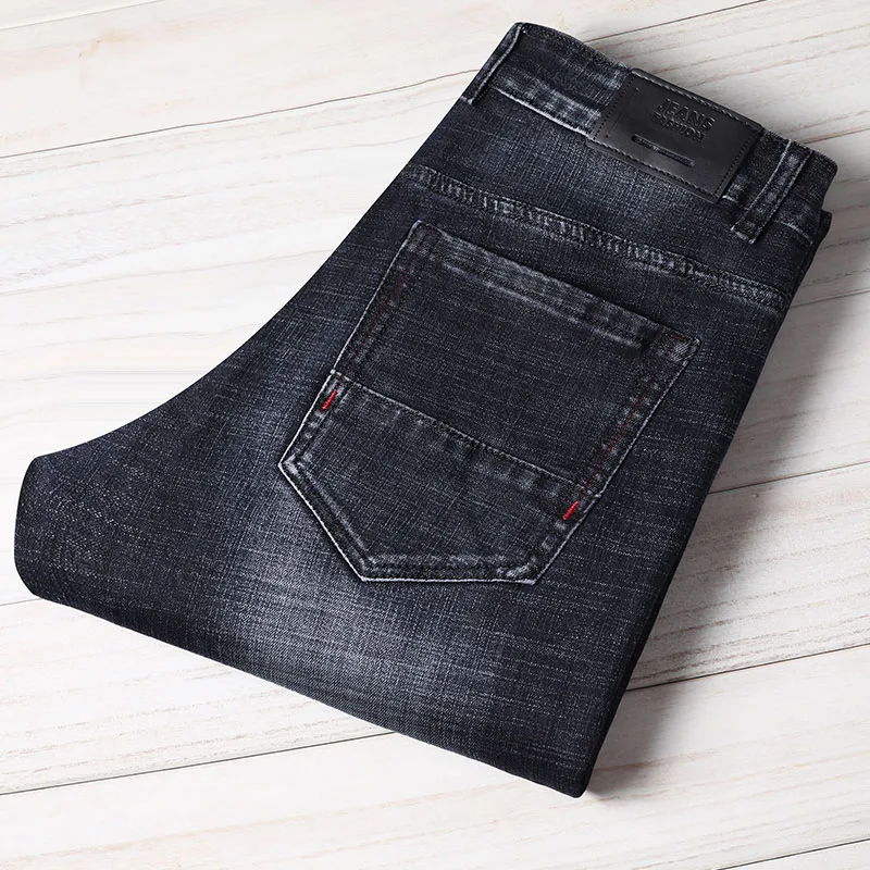 Для мужчин джинсы Homme черные джинсовые узкие Spijkerbroeken heren брюки байкерские стрейчевый облегающий в стиле «хип-хоп» Для мужчин s бренд Vaqueros - Цвет: Picture color