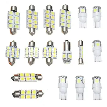 

17pcs White Car Interior LED Light Kit Dome Light Map Lamp for Volvo V70 XC70 LED Interior Bulb Dome Map Light Kit White Light