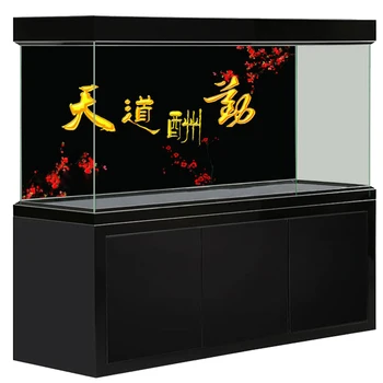 

[JX-1023] Fish Tank Background HD Calligraphy Series Aquarium Sticker Mural Decoration Painting Pattern Size Can Be Customized