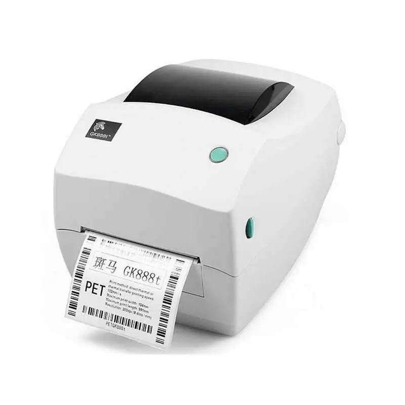 Zebra GK888T настольный принтер с термопередачей этикеток 4 дюйма/с скорость печати 203
