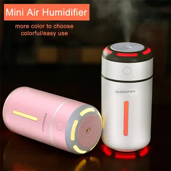 

Portable Air Humidifier for Home Car Mini Mist Maker with light Aroma Essential Humidifier Oil Diffuser Ultrasonic 230ml