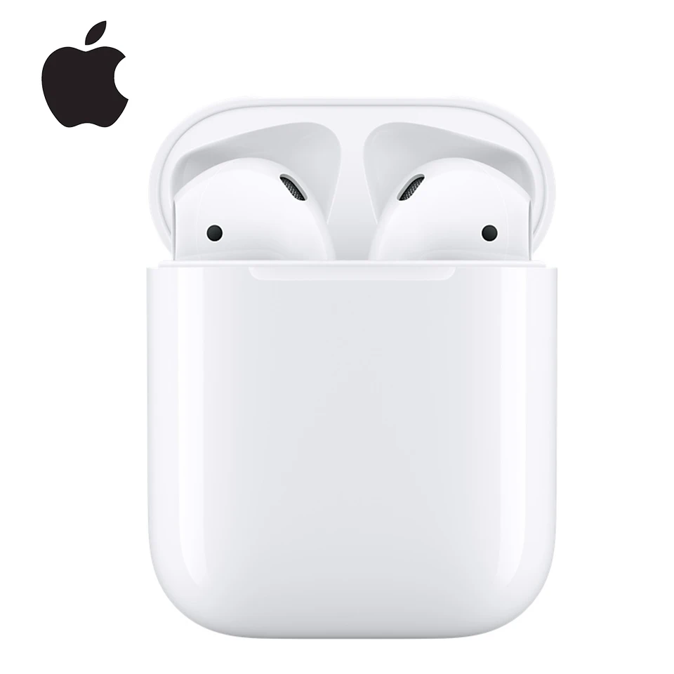 Apple AirPods 2nd with Charging Case Bluetooth Earphone Wireless Bass Earbuds Tones Connect Siri for iPhone iPad Mac Apple Watch
