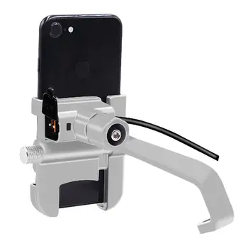

Motorcycle Mobile Phone Rearview Mirror Holder Aluminum Alloy Waterproof QC3.0 Quick Charger
