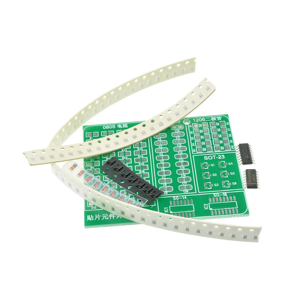 Welding Practice Board SMD Component Welding Tools DIY Kit Resitor Diode Transistor Training Learning Electronic Kits