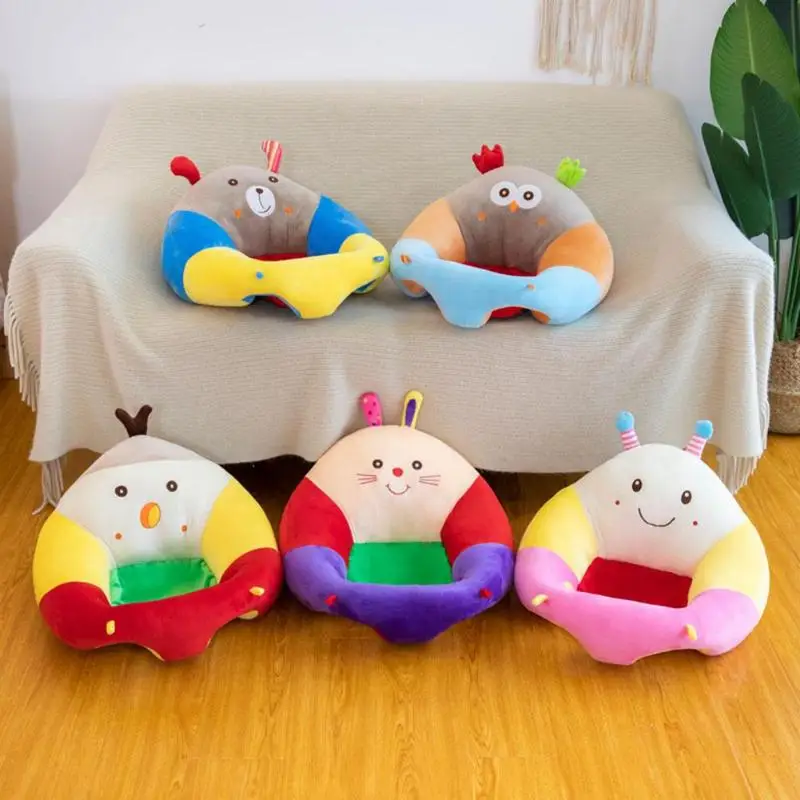 Baby Seats Cartoon Animal Plush Filler Cushion Sofa Infants Car Travel Sit Feeding Support for Children Sit Trainer Dropshipping