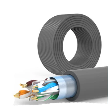 

6 Category 6 Gigabit with shielded jumper 0.5 m multi-strand home router high-speed network cable with crystal head gray