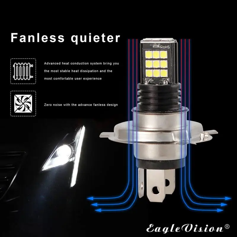 2 шт. H4 H7 H16 P13W 9005 9006 светодиодные лампы для противотуманных фар 3030SMD 2400LM 6000K белый автомобиль, вождения, бега, лампы авто светодиодный светильник 12V 24V
