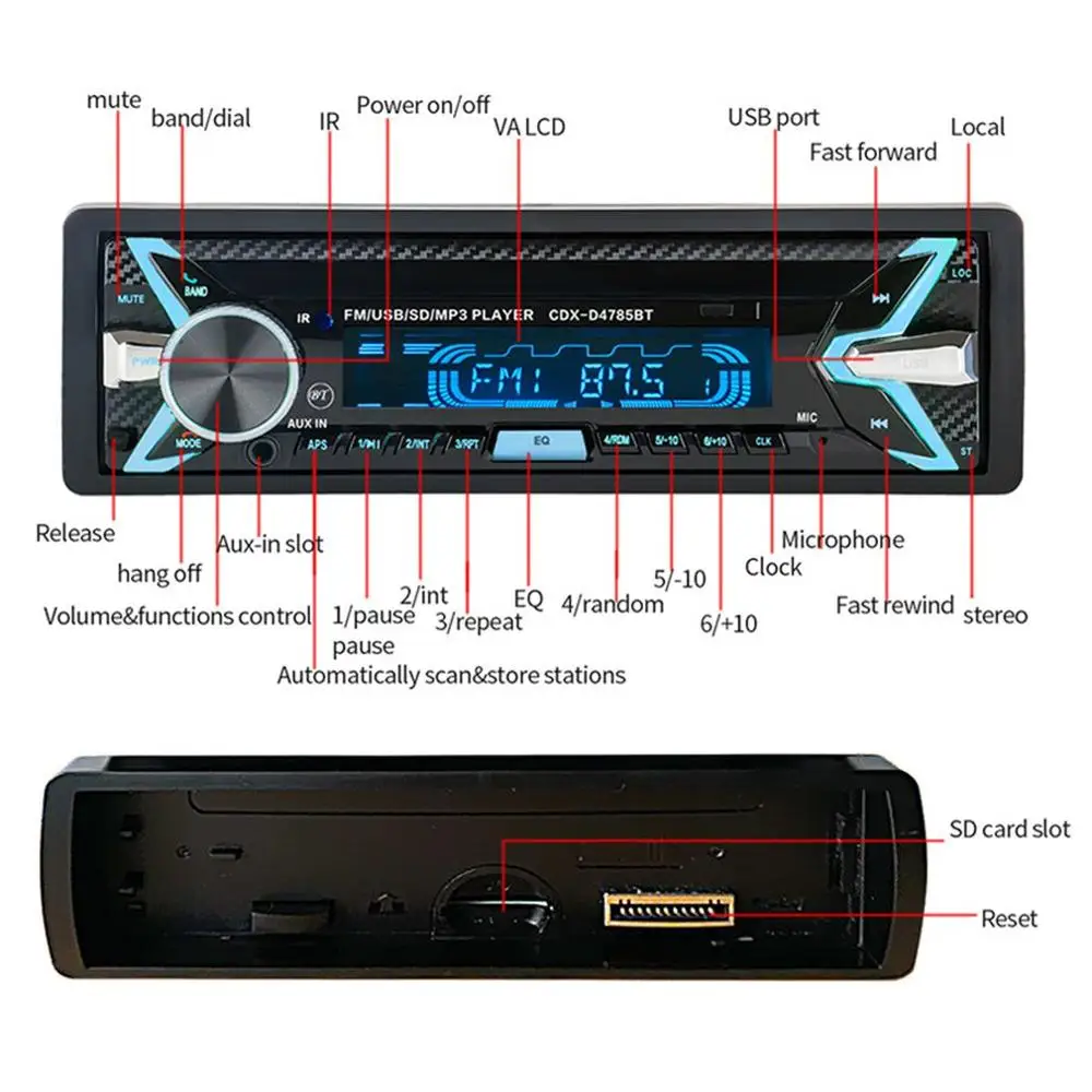 Автомобильный беспроводной Mp3 Автомобильный Mp3 плеер карта машина Usb флеш-накопитель беспроводной автомобильный аудио 4785 Fm радио карта Машина
