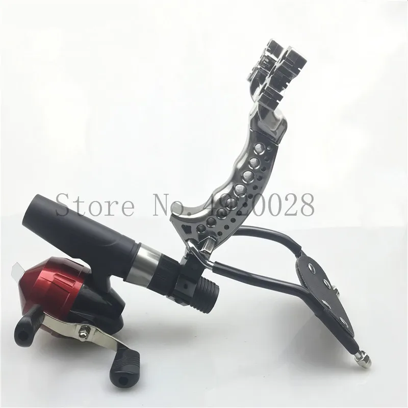Tiro com Arco Estilingue de Pesca Poderoso Multi-função Bowfishing Peixe Tiro Slingshot Catapult Caça Arco Flecha Kit 11 Caça Tiro Com Arco arco flecha Estilingue de Pesca kit