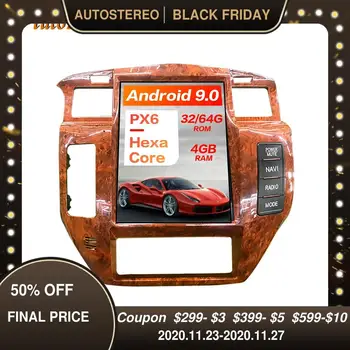 

For NISSAN PATROL 5 Y61 Android 9.0 4G LTE Tesla style Screen Car GPS Navigation Headunit Multimedia Player Radio Tape Recorder