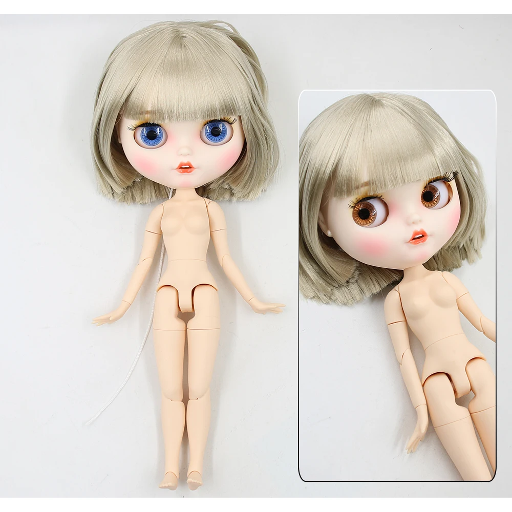 Neo Blythe Doll with Blonde Hair, White Skin, Matte Smiling Face & Custom Jointed Body 1